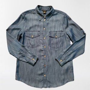 Club Monaco Tencel Chambray Shirt Women's Size XS